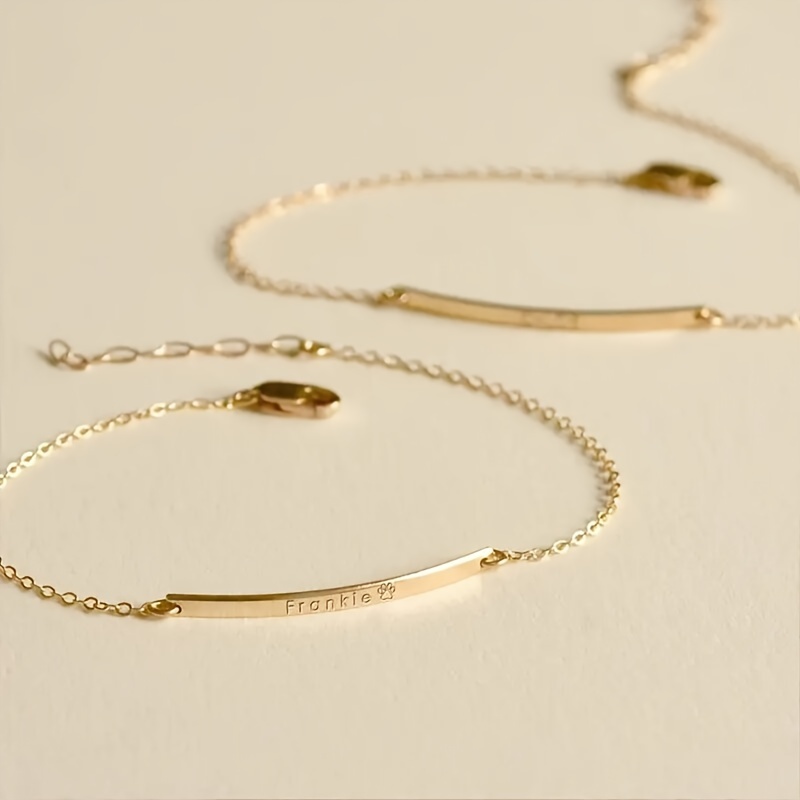 E-shop Individuelles Namensarmband, Eleganter Stil aus 304 Edelstahl Hand Schmuck, Perfektes Geschenk für Frauen