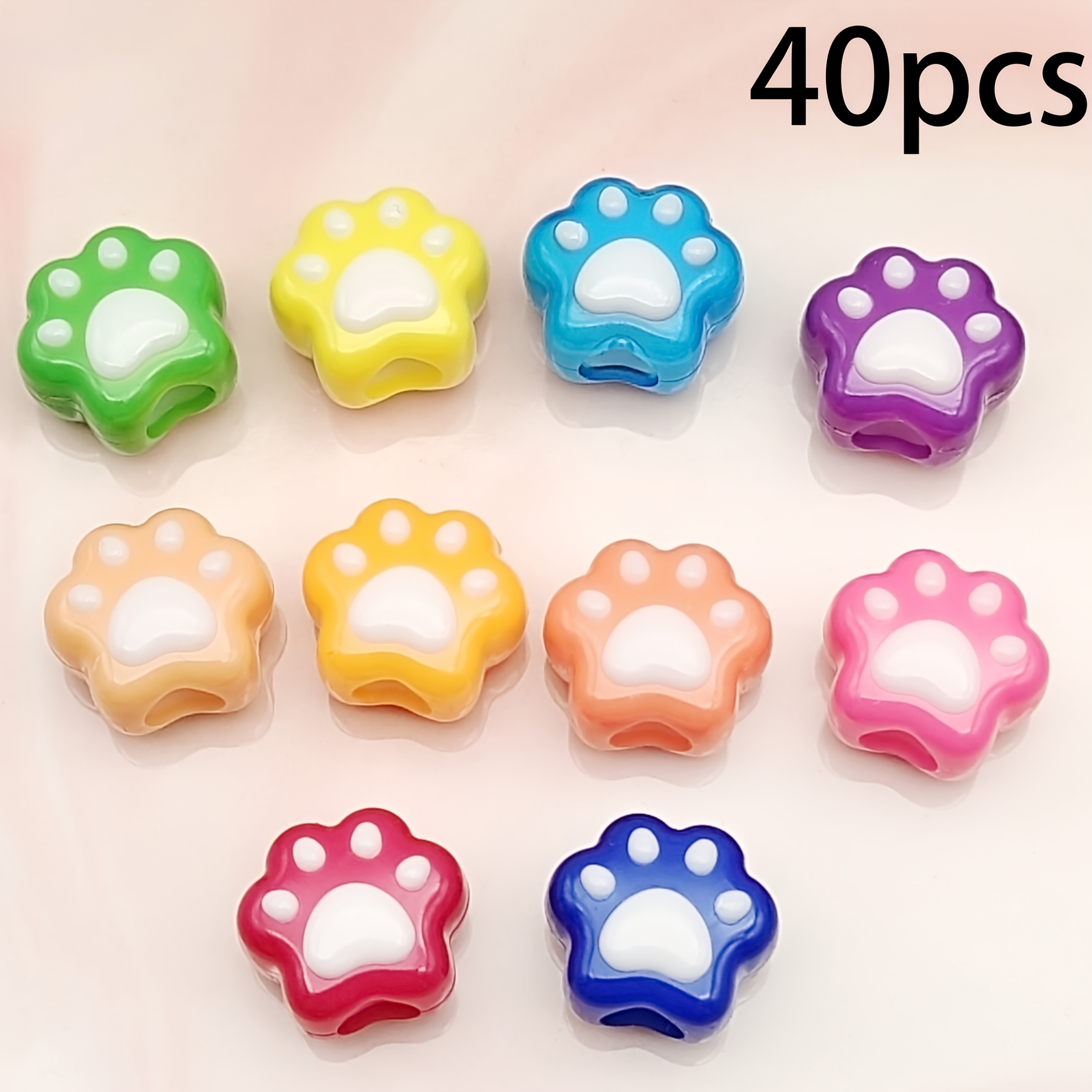 TEMU 40pcs Perles Acryliques, Perles Étoile de Neige, Perles de , Matériaux Main, Décorations et Ajouts de Vêtements, Ajouts de Perles Main, Peuvent