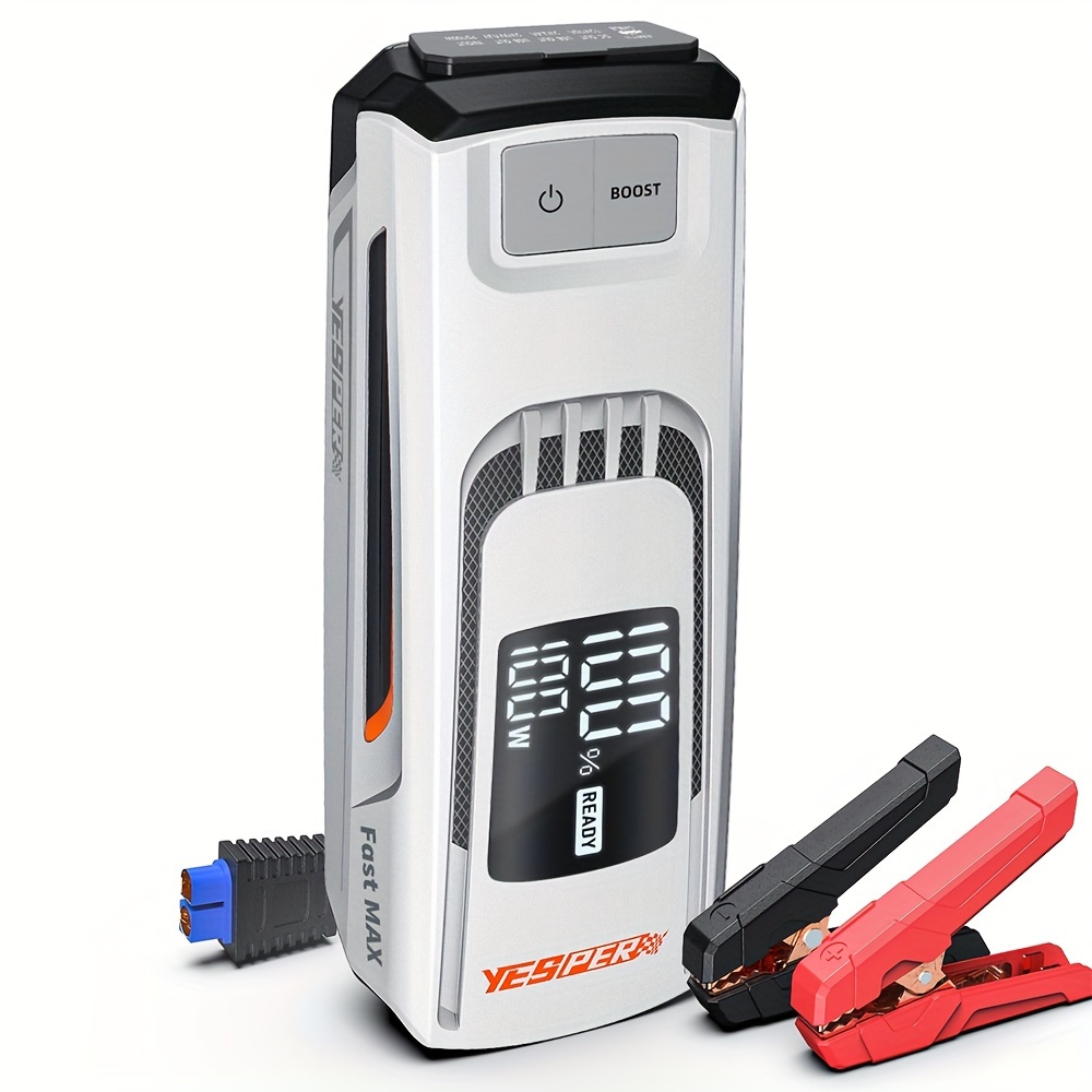 

Car Battery Jump Starter 4120a Jump Starter With Usb Quick Charge (for All Gas Or Up To 10.l 12v Jumper Pack With Led Light