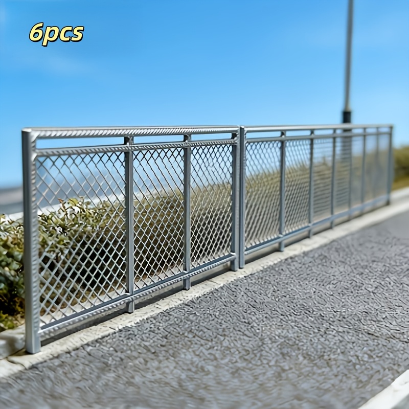 TEMU 6pcs, Scale Plastic Fence Model, Designed To Village Courtyard Fencing, Ideal For Micro-landscapes In Decorative Projects, And Perfect For
