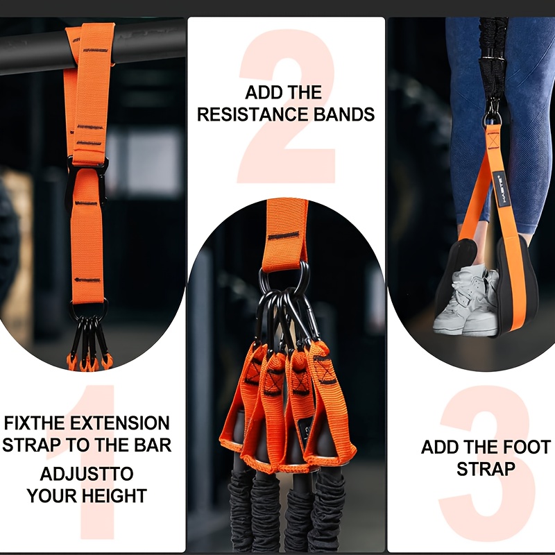 136.08KG Heavy Duty Pull Up Assistance Bands with Adjustable Height & Feet Rest Pull Up Bar - Resistance Training System for Home Gym, Strength Workouts, Pull-Ups & Chin-Ups - Pink/Blue/Yellow Color Options, Durable Latex Exercise Bands for All Fitness Levels (Beginners to Advanced), Gym Equipment, Workout Equipment Home, Exercise Equipment For Home Workout, Gym Equipment For Home, Home Gym Equipment, Work Out Equipment For Home, Ab Workout Equipment, Resistance Training Equipment