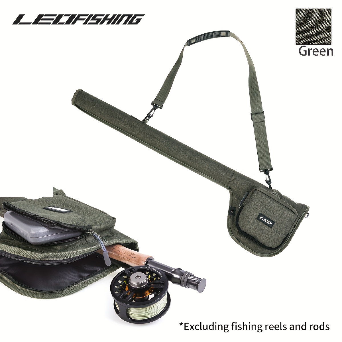E-shop LEOFISHING Tragbare Fliegenfischrolle und Rollen Tasche Aufbewahrungstasche, Kompletter Schutz für Angelrute und Rollen Fliegenfisch Ausrüstung