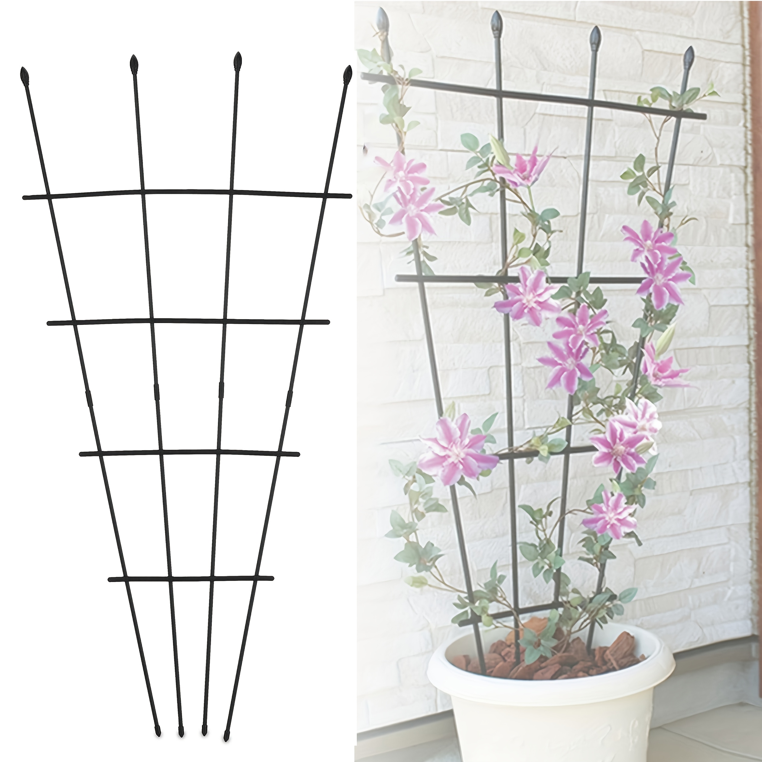 Image of Plant Trellis, Garden Support Stakes, Potted Plant Climbing Frame, Suitable For Outdoor Indoor Garden Trellis Plants Flowers Vines Ivy