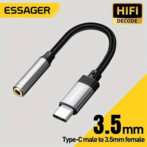 c to 3 5mm aux cable compatible for iphone 15 14 13 12 11 pro max samsung macbook smartphones low voltage audio cable with male to female connector no power adapter included