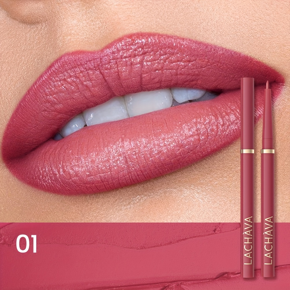 24-hour Waterproof Lip Liner Pencil - Long-lasting Matte Lip Outline, Auto- For Application, Suitable For Beginners & Waterproof, Berry Tones (nude,,)