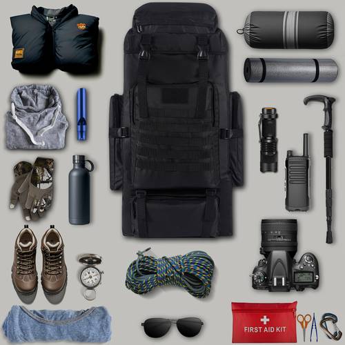 1pc 70l hiking and camping backpack suitable for men and women designed for use with a large capacity travel and as a gift for occasions like halloween black friday christmas or thanksgiving for your boyfriend