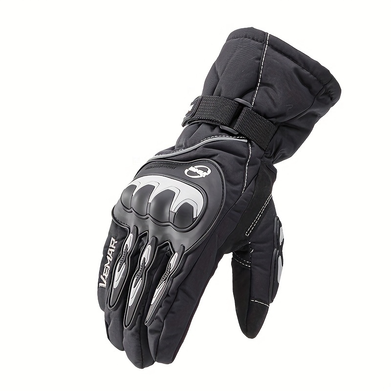 TEMU 1 Pair Winter Motorcycle Gloves - Windproof, Touchscreen Compatible For , Ideal For Riding &