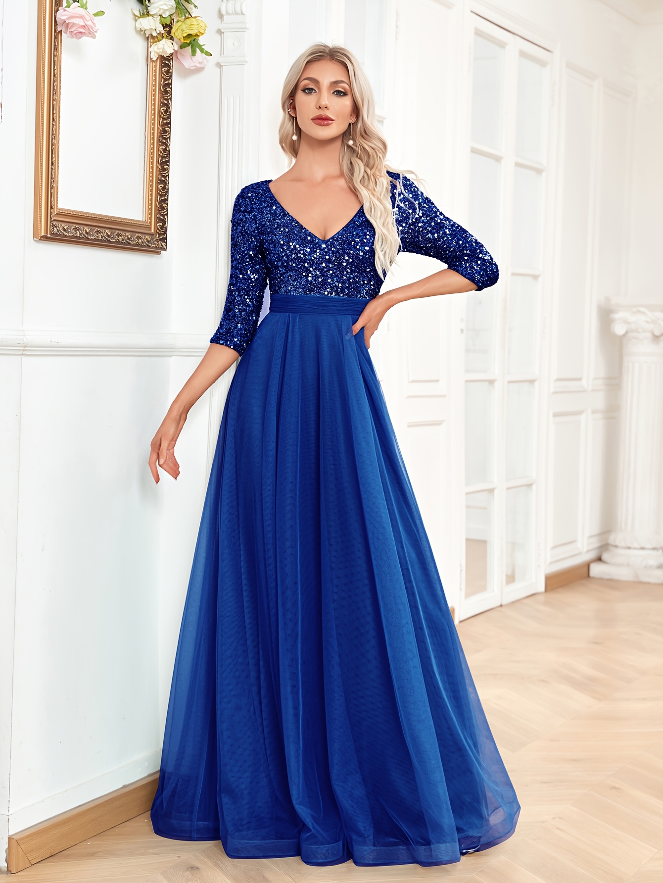 sachin and babi light blue dress MIUSOL main image 0
