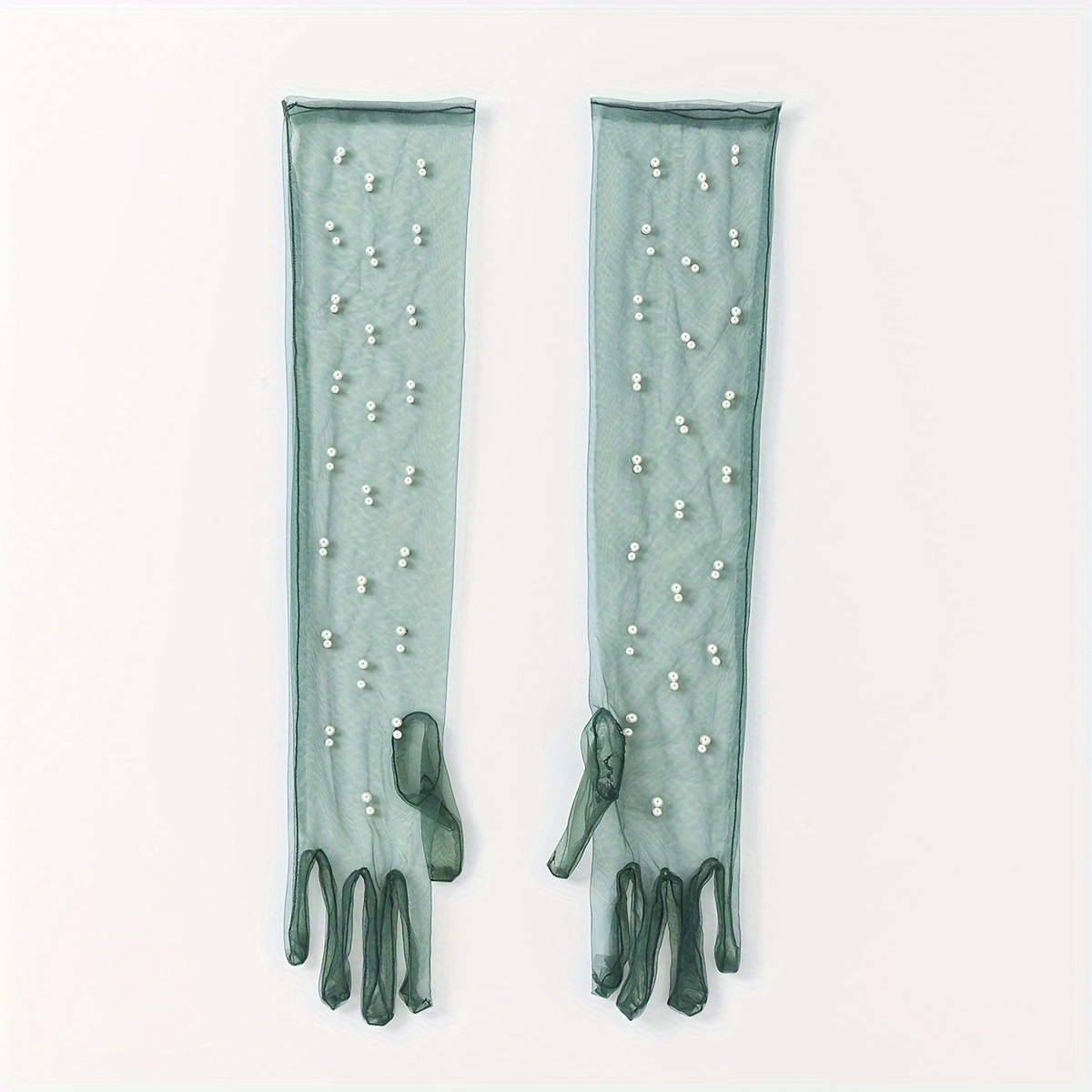 green dress with converse Sugar Thrillz Velour Mini Dress And Glove Set- Green – Dolls Kill main image 0