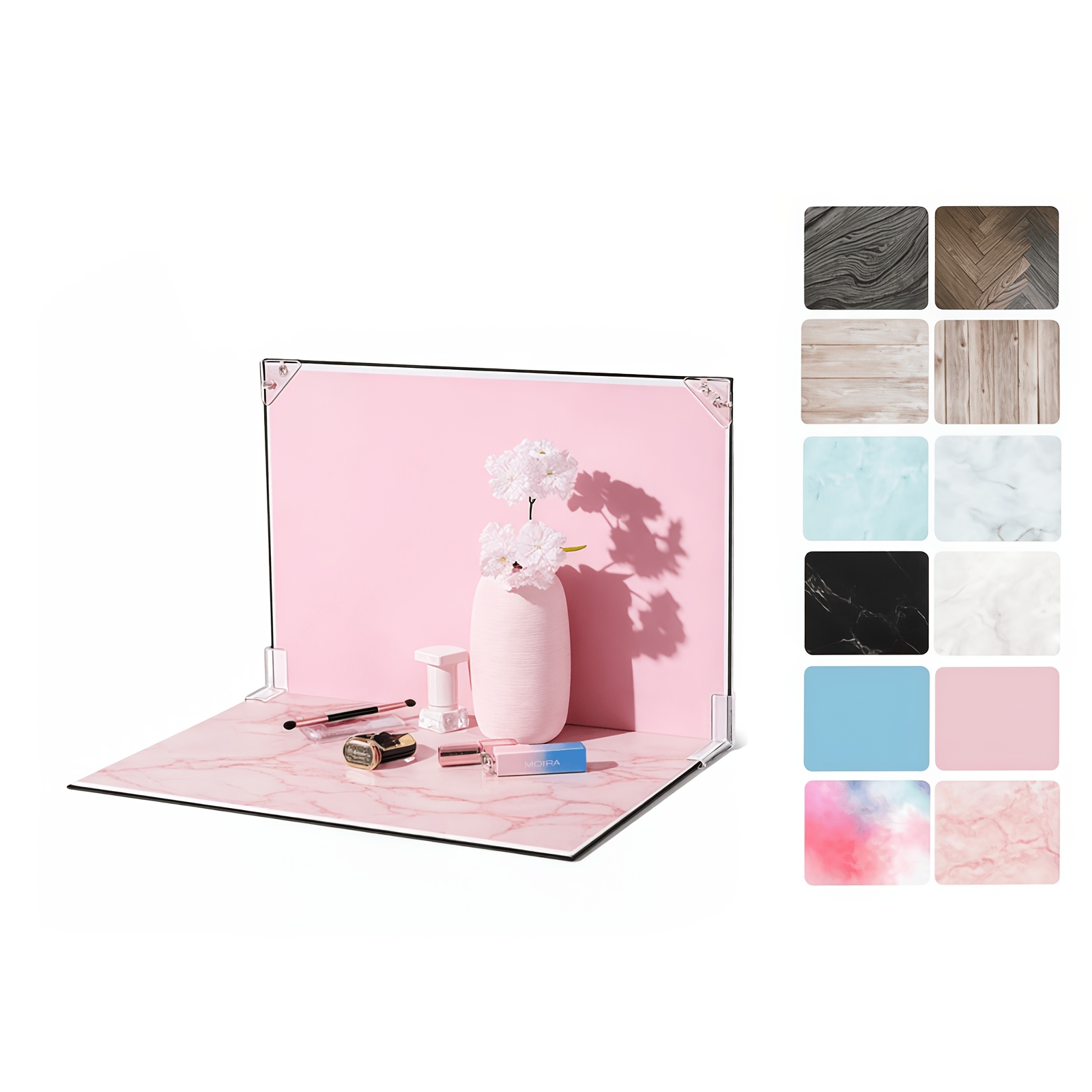 TEMU Photography Backdrop 6pcs 16x11.5 Inch Photo Backdrop Board Suitable For Food & Jewelry Photography, Double-sided 12 Patterns With 6 , Tabletop