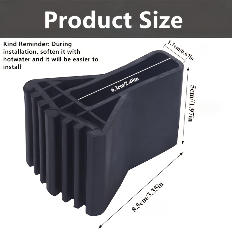 TEMU 2pcs Of Plastic Anti-slip Foot Covers For Ladders, Extended Ladder Foot Pads, Safety Ladder Foot Pads, Replacement Parts For Ladder Foot Mats