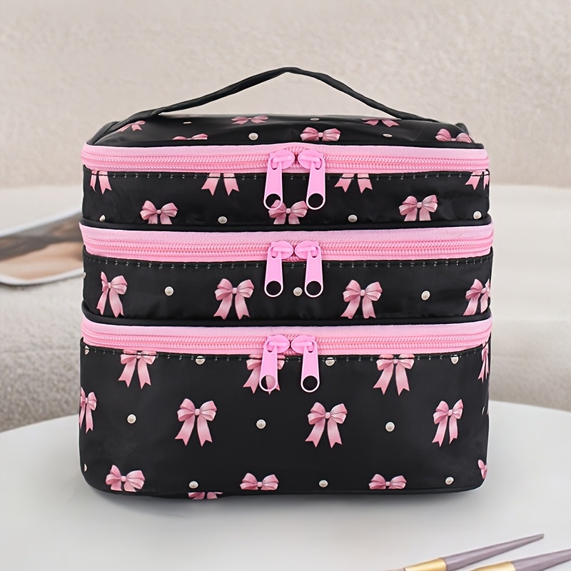 E-shop Modische Handheld-Make-up-Tasche -- Niedlicher, süßer Stil mit verschiedenen Farboptionen. Kosmetiktasche mit großem Fassungsvermögen,