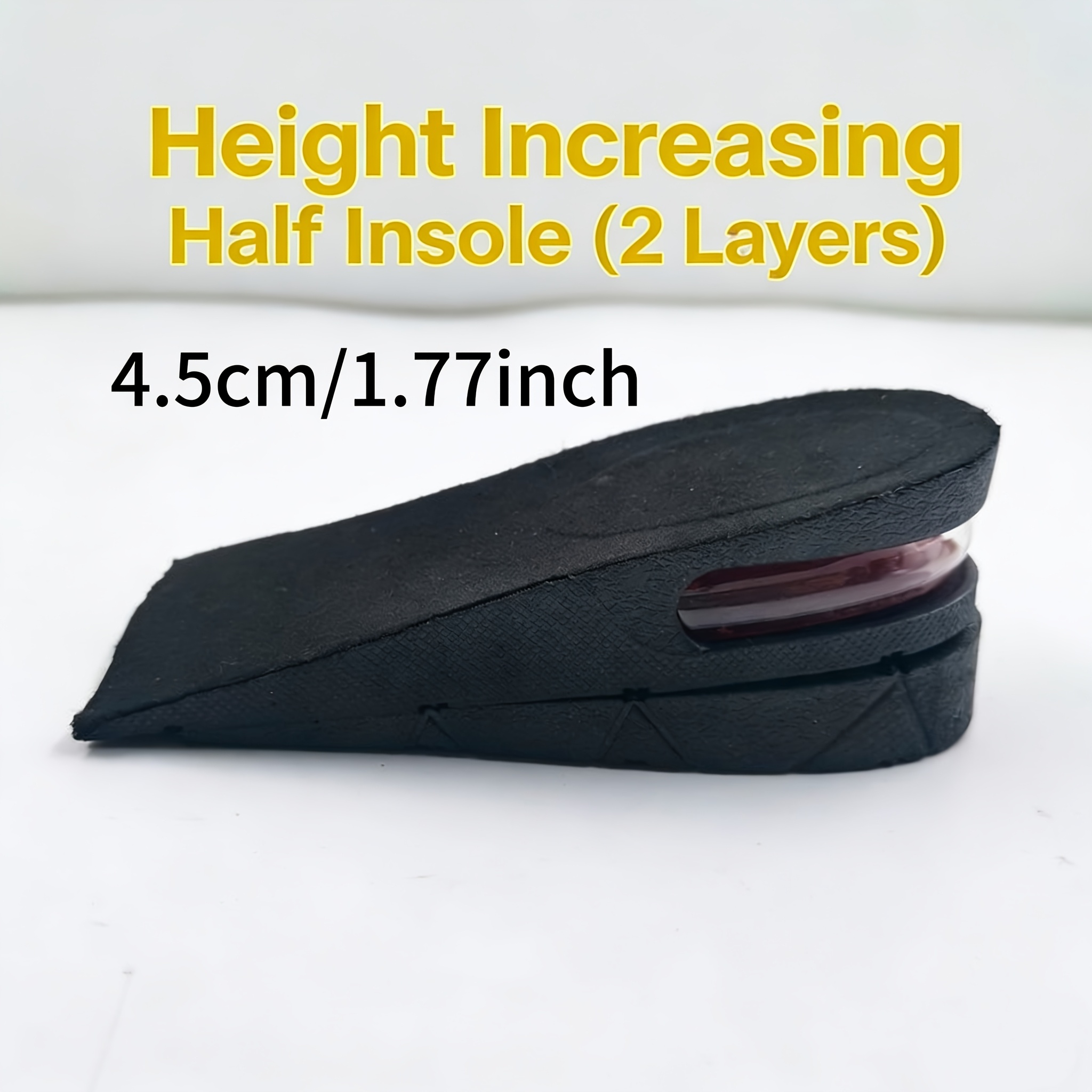 TEMU Men's And Women's Invisible Sports Half-insoles, -increasing Insoles, Men's Height-increasing Insoles, Air Cushion Insoles