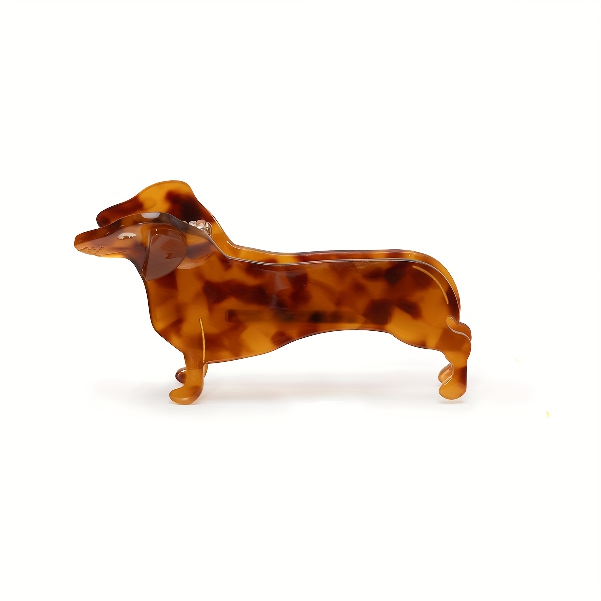 TEMU 1pc Summer Acetate Hair Clip, Dachshund Hair Claw Clip, Cute Animal Puppy Hair Accessory, Medium Size Suitable For Half-up Hairstyles On Long,