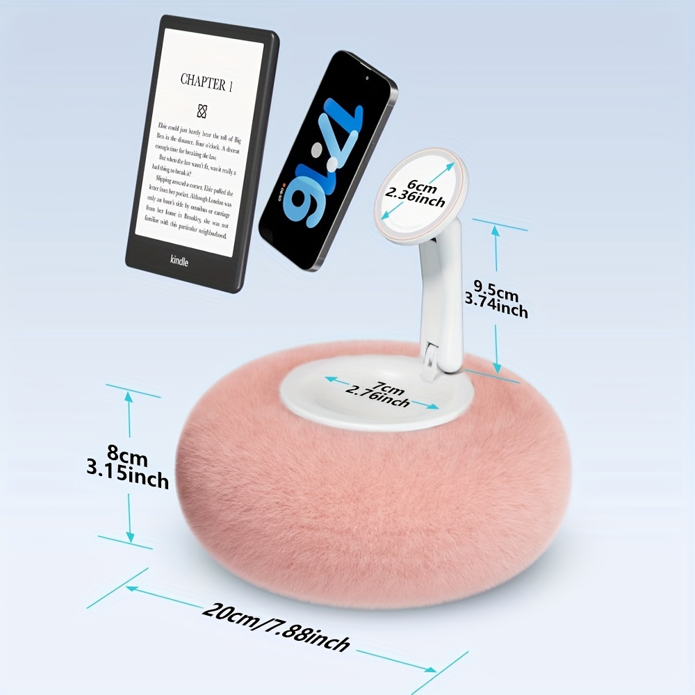 Compact Magnetic Stand for Mini Pillows, Small Snack Bowl, Storage Container, Featuring a Robust Magnetic Link, Stable And Slip-Resistant, Made of Soft-Touch Material, Portable Size, Easy to Fold And Store, Ideal for Live Streaming, Reading