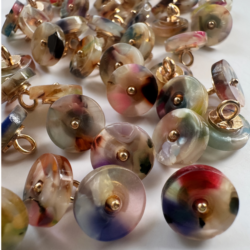 E-shop 10-teiliges Set, 11,5 mm Stylische Dekorationsknöpfe in verschiedenen Farben für DIY-Projekte – Ideal für Anzüge, Mäntel, Uniformen & –