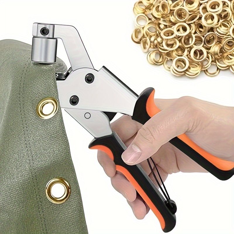 

Complete Eyelet Punch Kit With 200pcs 10mm Eyelets - Grommet Set For Diy Tarp, Fabric, Leather Crafts & Repairs