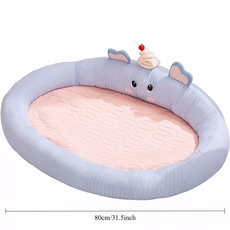 cute shaped cool oval nest open style cat bed cushion for bichon and teddy dogs medium sized dog bed spring and summer pet bed large cat bed pet washable cat bed Product details 3