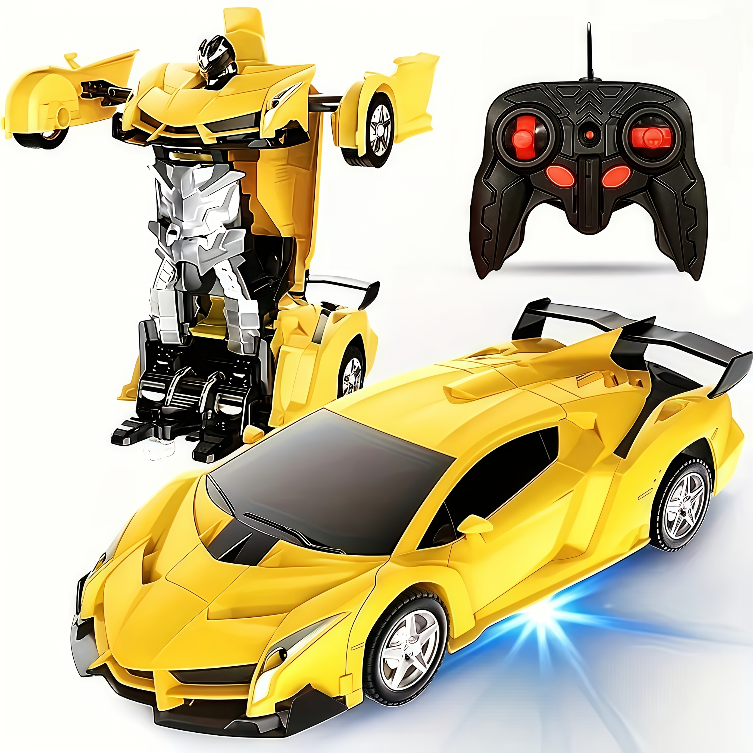 Transformer Car Robot, R/C Remote Control Car Toy, One-button Transformation, 1:18 Ratio, 360° Rotation Drift, Suitable for Toys, Gifts, Educational Toys for Children Over 3 Years Old