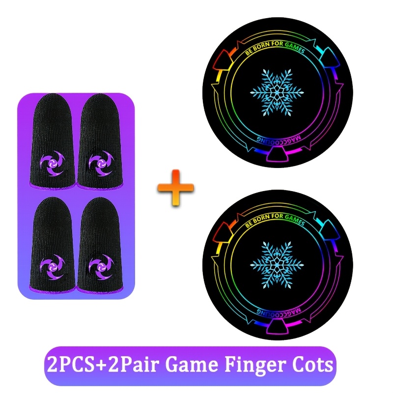 [zwei paare gaming finger sleeves passend]  ./2 stk. 6cm handy kühlung magnetpad hilfssemikontakt handy kühlung neue metallplatte ring ist   für handys und tablets hilfs magnet kühlpad