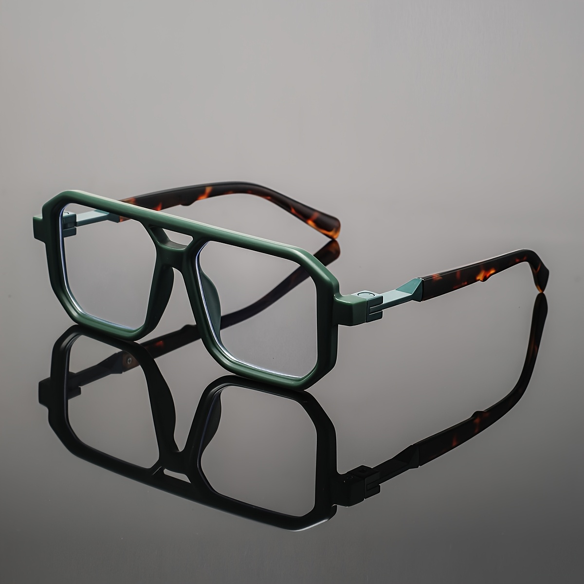 Men's Plastic Flat Top Square Oversized Reading Glasses