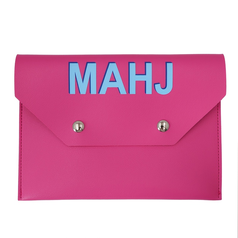 TEMU 1pc Mahjong Paper Card Storage Bag Mahjong Mahjong Additions Protective Pouch Bag In Bag Handheld Storage Bag