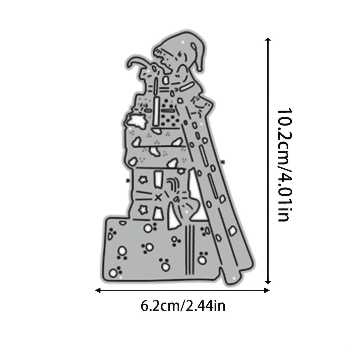 TEMU 1pc Creative Christmas Element Carbon Steel Cutting Die, Diy Paper Craft Stencil For Greeting Card, & Home Holiday Decoration