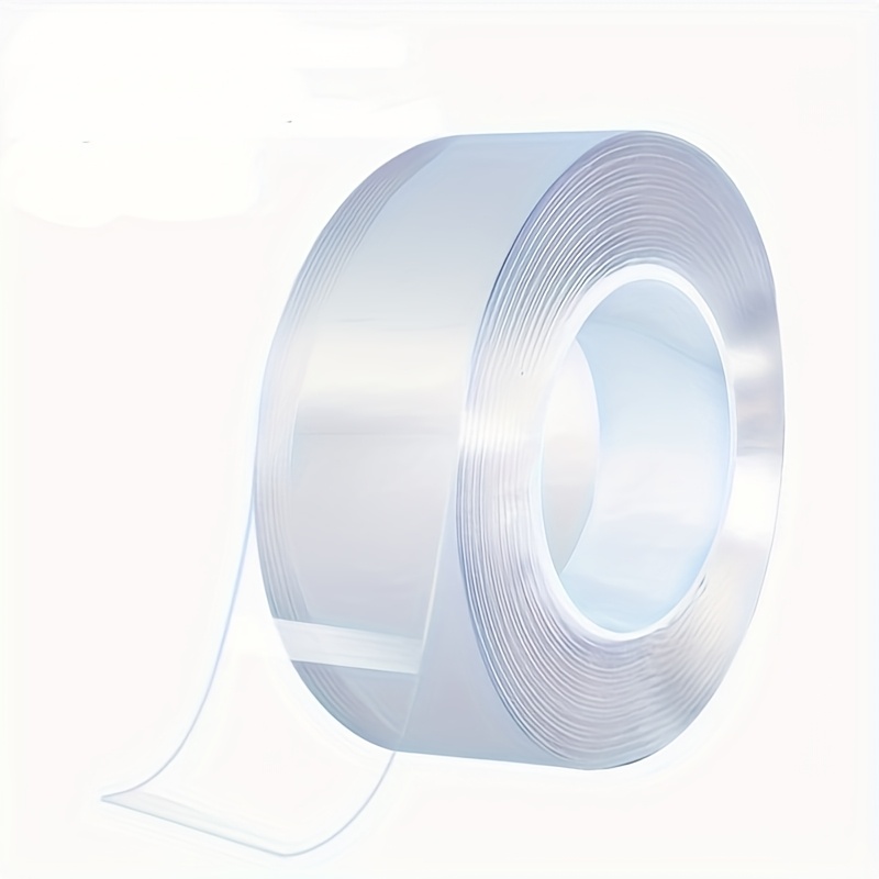 1pc transparent nano tape reusable washable double sided   for removable universal disks  