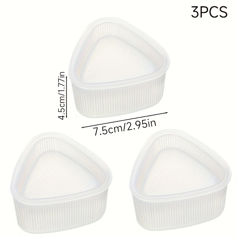 TEMU SHAON Set di 3 Stampi Triangolari per Onigiri, Stampo Giapponese per Palline di Sushi, Utensile Fai da Te per Palline di con Alghe, Stampo per ,