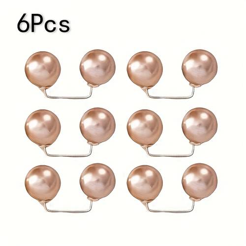 6 pack of 3 color anti slip brooches waistband clips clothing fasteners and versatile decorative pins