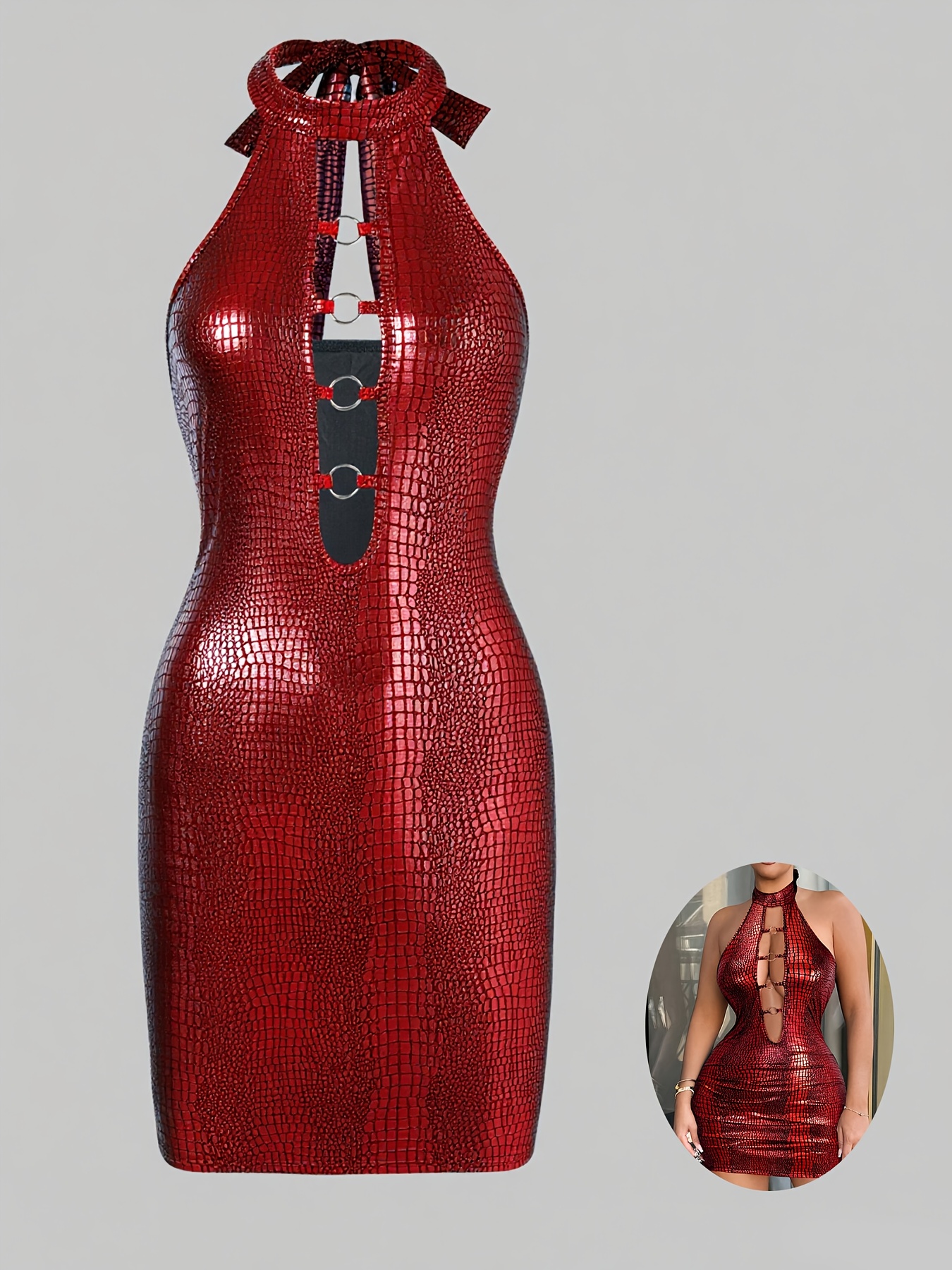 snake dress sold on Temu United States