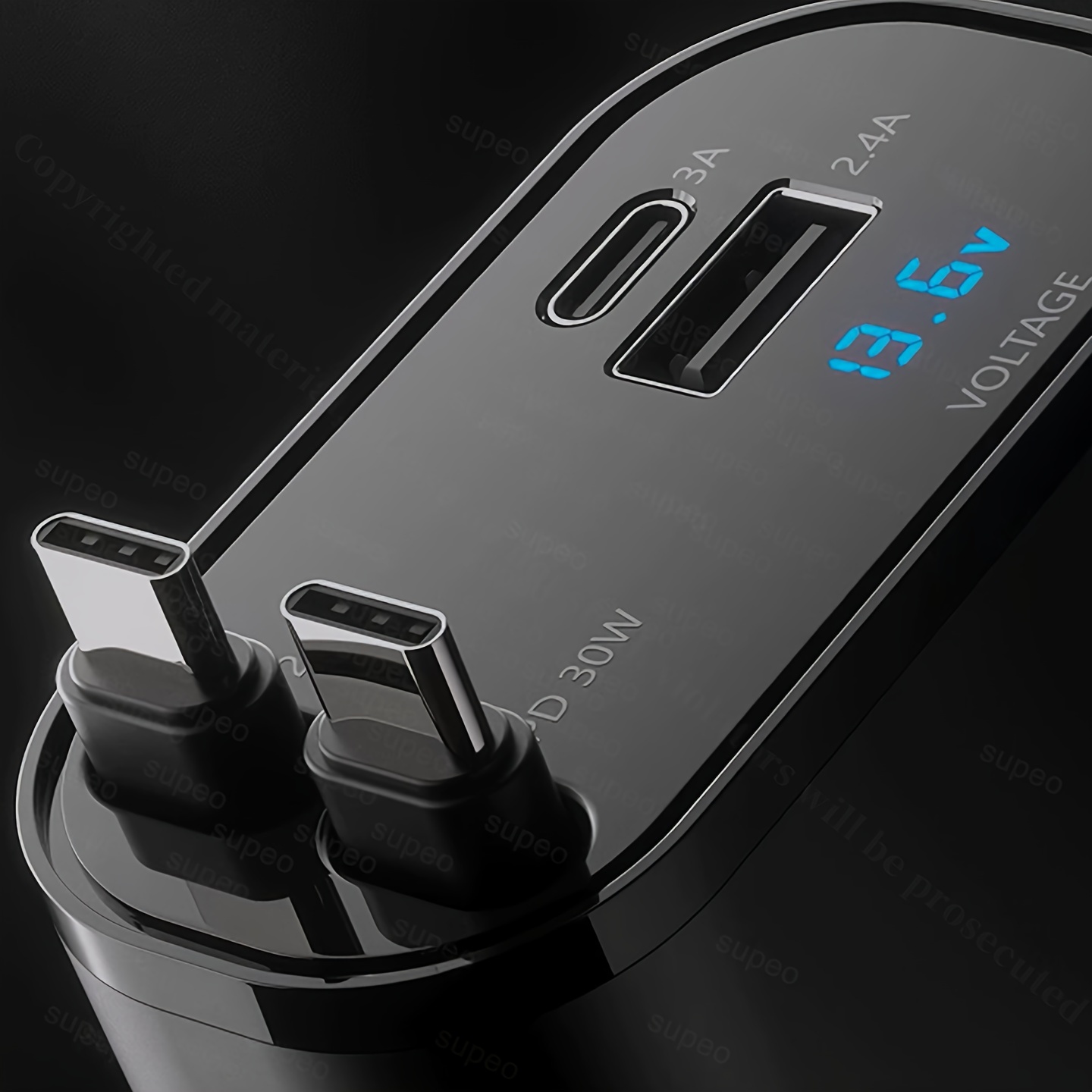 

Car Charger, 120w C Car Phone Charger Adapter Lighter Super Charging Pd For Iphone 15/14/13, Samsung S23/s22, 8/7