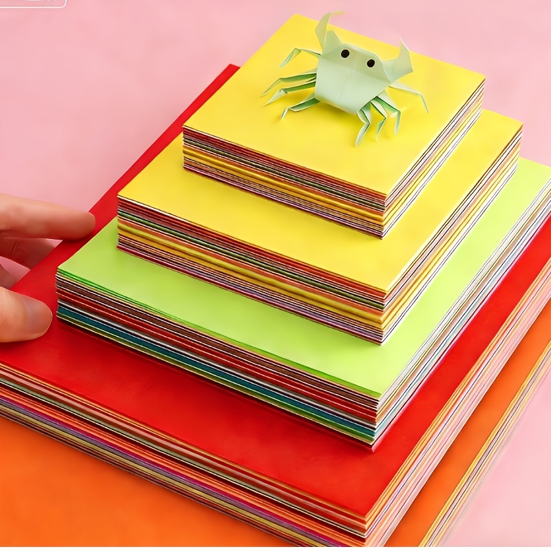 100pcs set 10 colors of handmade colored paper diy colored cardstock for paper cutting window decoration and art painting