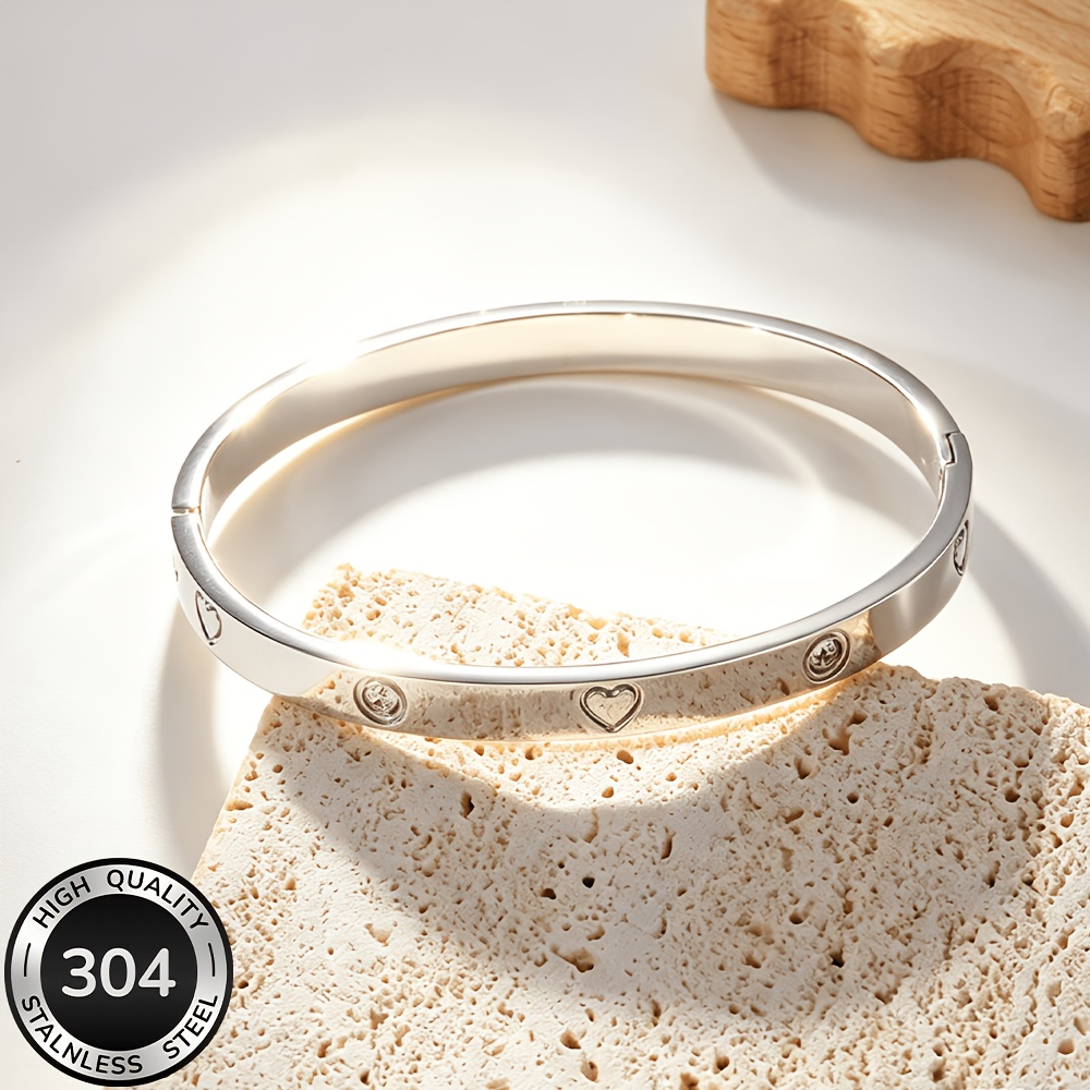 3pcs Fashionable Stainless Steel Bracelet Set, Waterproof