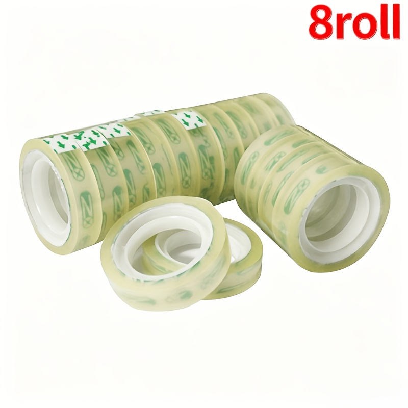 TEMU 8 Rotoli di Nastro Adesivo Piccolo, 0.31 511.81 In; per Confezioni Regalo, Cancelleria, Forniture per Ufficio, Artigianato e Uso ; Nastro