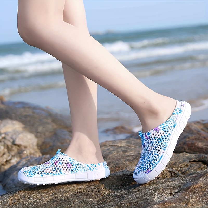 womens summer beach clogs star patterned multi colored Temu