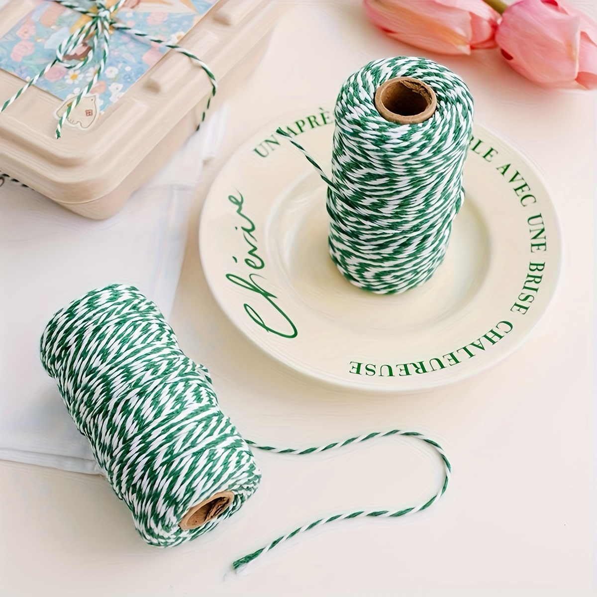 1pc Colored Cotton Rope Diy Hand woven Thick Thin Cotton - Temu