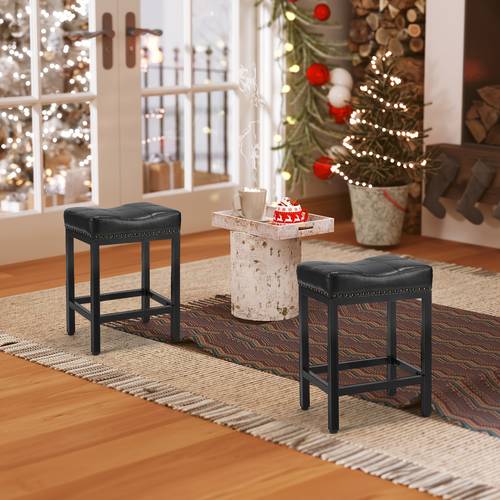 bar stools set of 4 24 inch counter height bar stools upholstered modern with metal base pu leather stools for kitchen island for restaurant