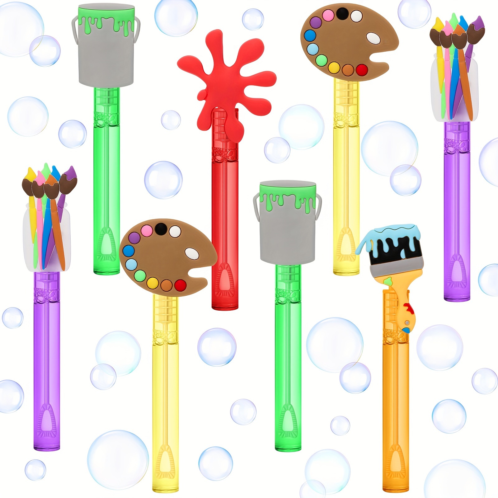 25 Art Painting Party Favors Bubble Wands