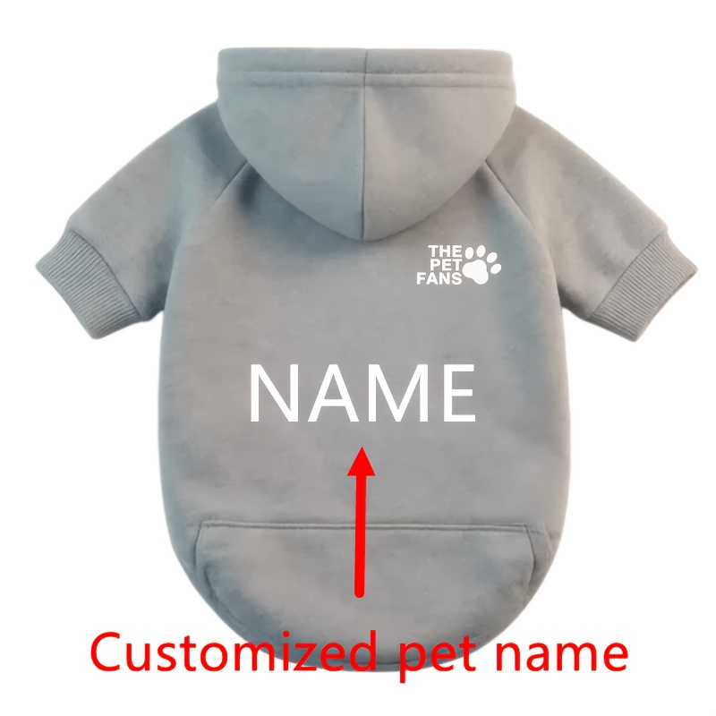TEMU Print Hooded Sweatshirt, Dog Clothes, Cat Sweater, Autumn/winter Outerwear, Creative Customization