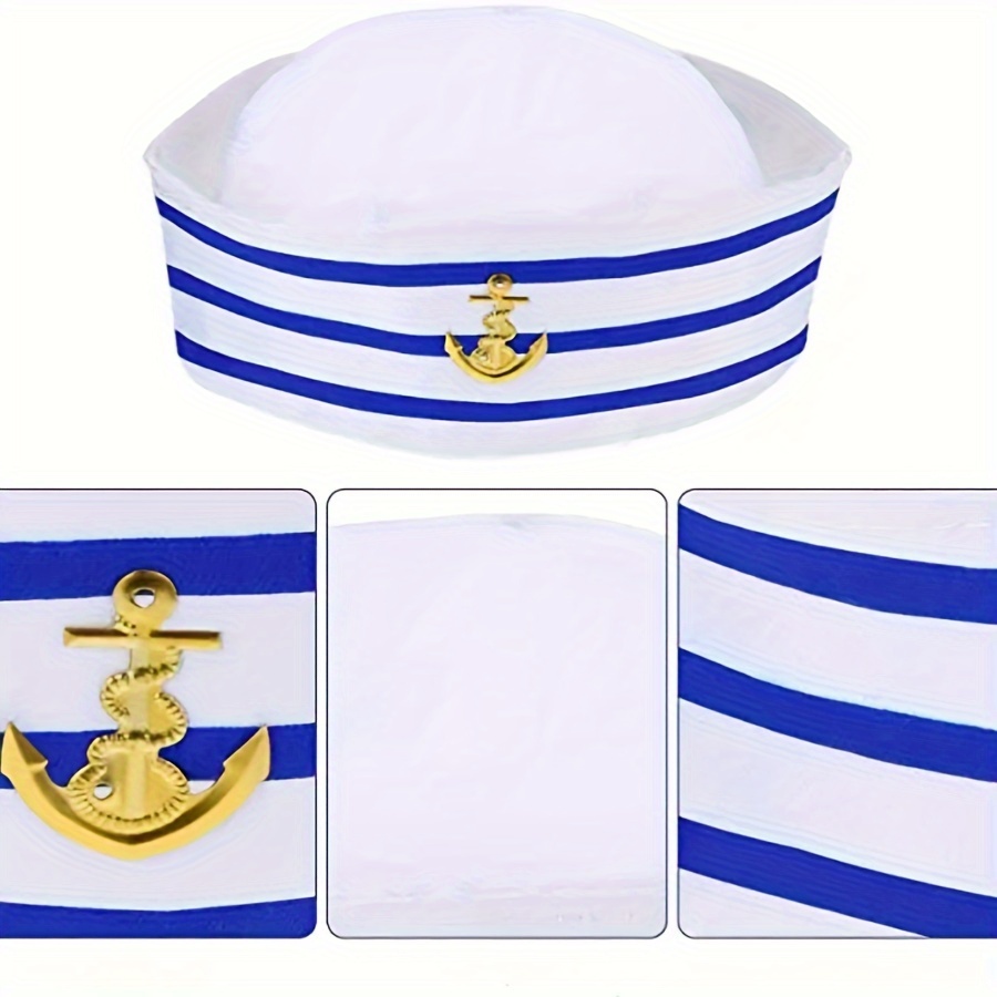 NOLITOY 4 pcs white captain sailor boat captain hat boat hats captain hats  for men boat captains hat for boating guy gift yacht outfit men sailing