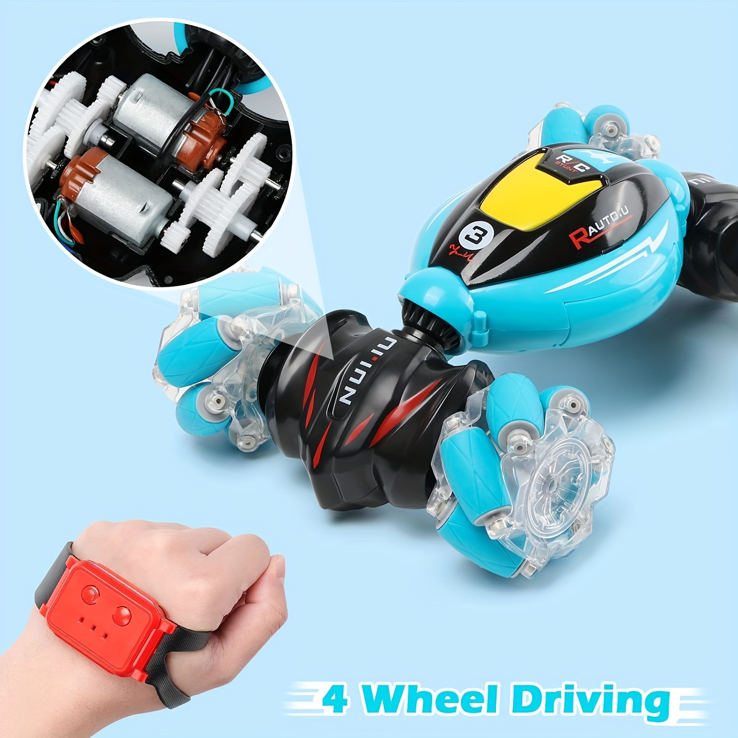 RC Gesture Sensing Stunt Car - Best Gifts For Boys 3-12 Year Old 360° Rotating 4WD Remote Control Transform 2.4Ghz Hand Controlled Car Birthday Presents For Kids, Halloween Christmas Gift