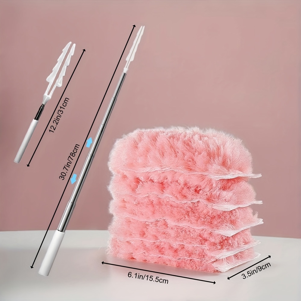 6 15pcs extendable handle electrostatic dust remover duster set disposable non woven fabric for effective dusting in cars furniture kitchen and bedroom Product details 2