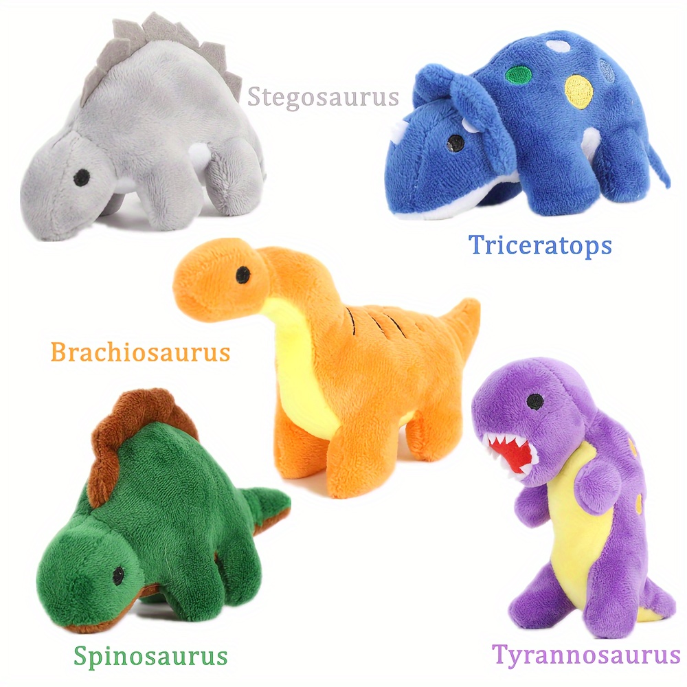 Dinosaur Plush Toy Set, Portable Dinosaur with Plush Dinosaurs Stuffed  Animals Plush Toys for Toddler, Boys, Girls