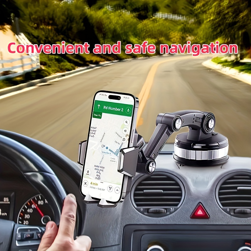 

1pc Universal Car Phone Holder 360° Rotatable - Abs , Suction Cup, - Smartphones, Install,