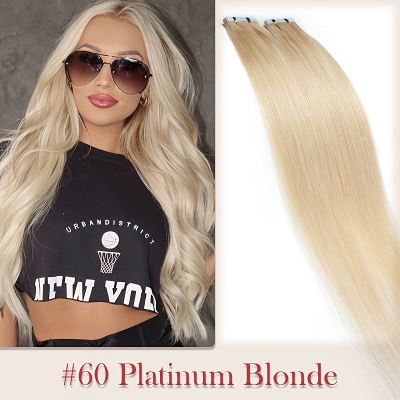 Image of 10pcs (60cm/24") Human Hair Extensions - 100% Hair, Thick Volume, Invisible Method For Blending, No Glue/-free Application, Clip-in Style Hair Add-ons For Women (cost-