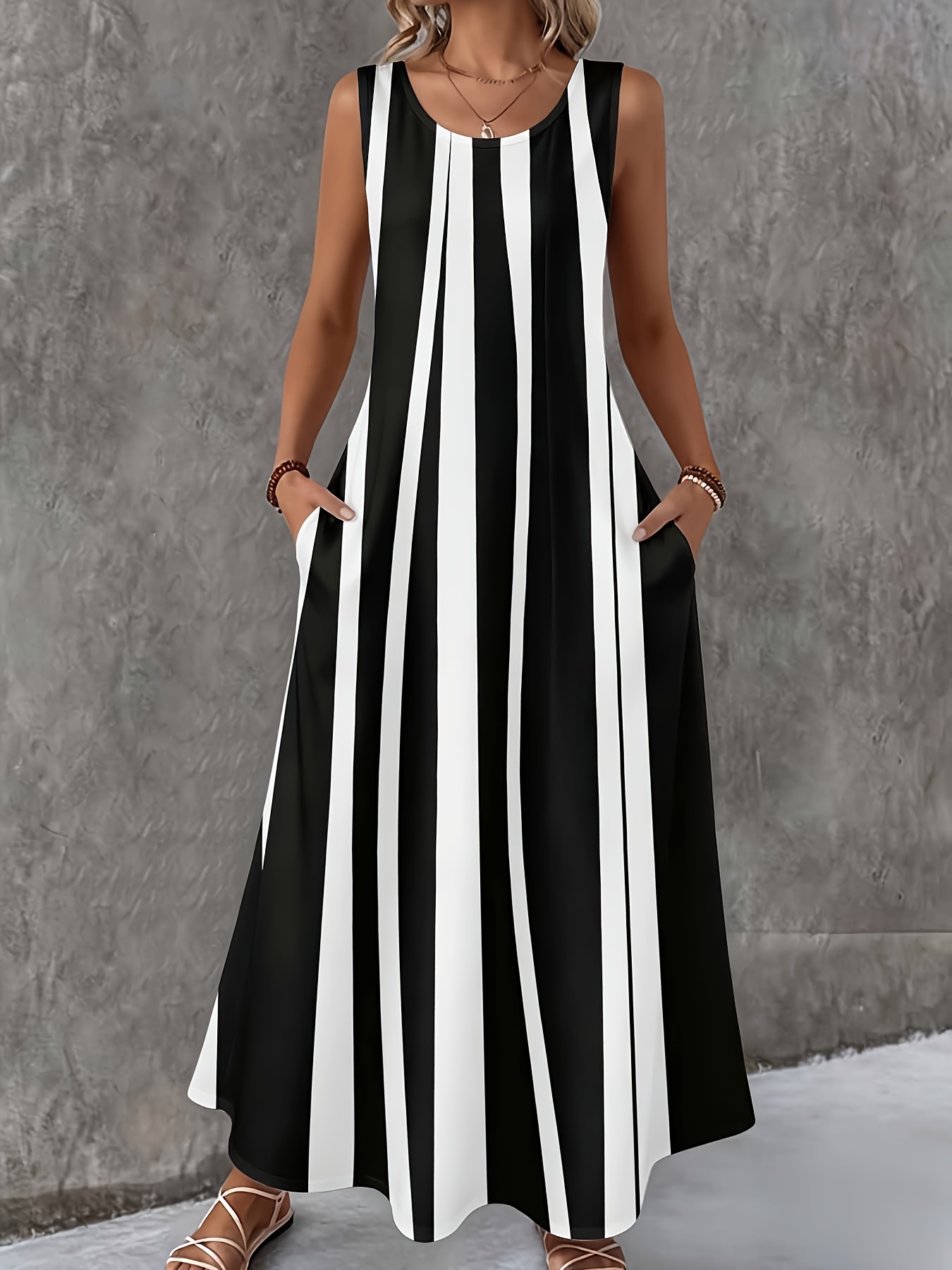black and white long dress casual striped sold on Temu United States Long sleeve Color:Pic Pink x-sibling-handle:stretch-poly-off-shoulder-dr-sage Hunter Green Velvet Bridesmaid Spaghetti strap maxi dress