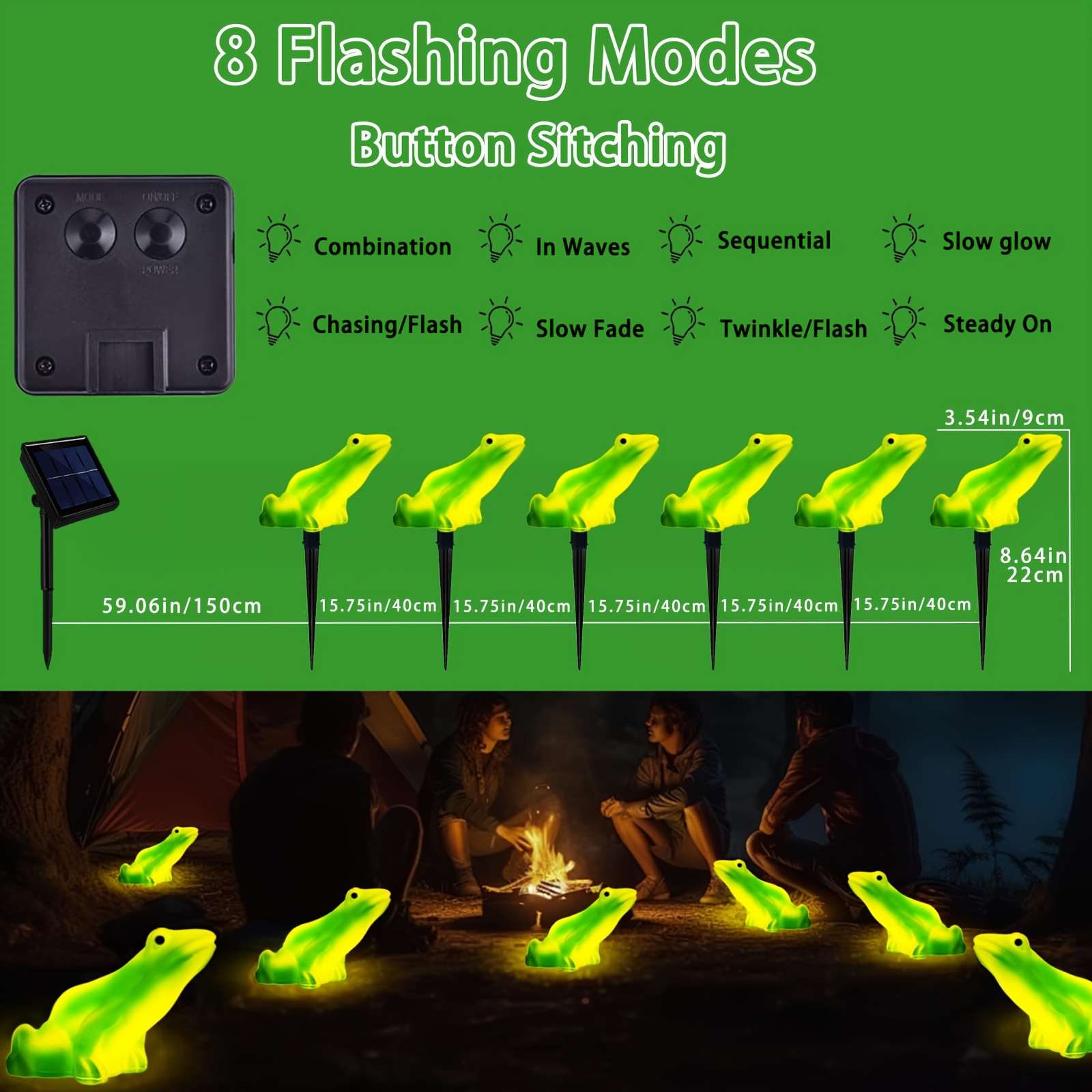 TEMU Set Of 6 Solar Frog Lights Outdoor Garden Art Decor, Ip65 Frog Easter Gift Decoration, Frog Light Housewarming Gift, Lawn Decoration Gifts,