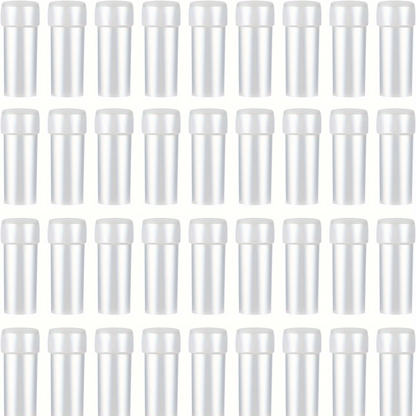 

50/100pcs 5ml Plastic Pill Containers, Transparent Empty Pill Bottles Sample Vial Tubes With Caps For Pills, Beads Storage, Easy To Use With Writing Area