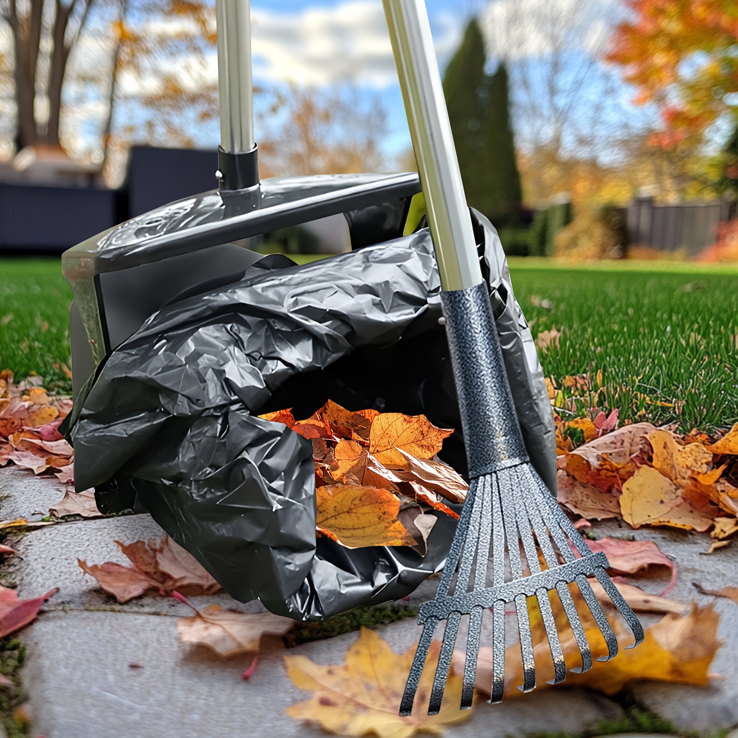 

2/3pcs- Leaf Scooper Heavy-duty Swivel Bin, Rake, And Spade For On Grass, Dirt, Gravel, And Flats - Large, Medium, And Small Dogs, Without Battery